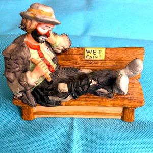 Emmett Kelly Wet Paint Clown porcelain figurine